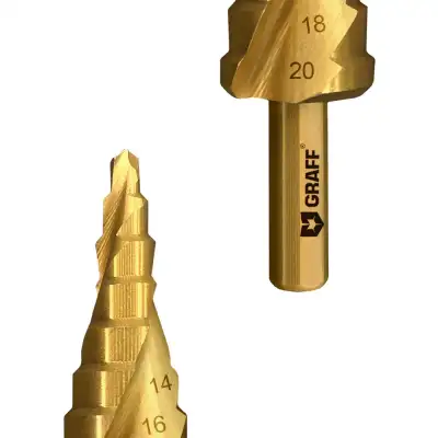 Сверло по металлу 4 - 20 мм ступенчатое TIN GRAFF наличный и безналичный расчет