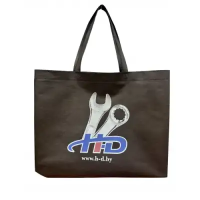Сумка брендированная из нетканого материала 370*480*100*100 с петлевой ручкой "H-D" наличный и безналичный расчет