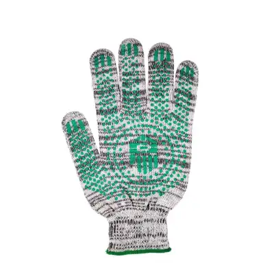 Перчатки х/б с ПВХ  (точка) 5-ти нитка, 10 класс П 52-10-20 наличный и безналичный расчет