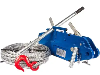 Лебедка рычажная тросовая TOR МТМ 800 0,8 т L=20м (стальной корпус) наличный и безналичный расчет
