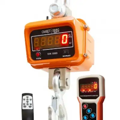 Весы крановые ВЭК-10000 с дублированием показаний на пульт наличный и безналичный расчет