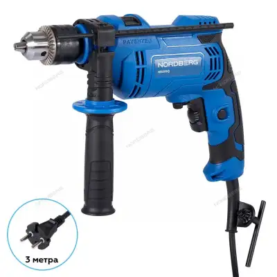 Дрель ударная NORDBERG максимальный диаметр сверла 13мм, 850Вт NE010Q наличный и безналичный расчет