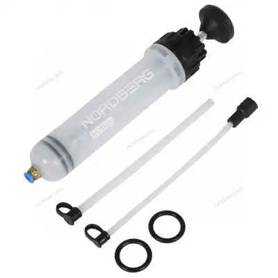 Шприц для заливки масла пластиковый NORDBERG с комплектом насадок, 200 мл NO1520 наличный и безналичный расчет