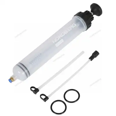 Шприц для заливки масла пластиковый NORDBERG с комплектом насадок, 500 мл NO1550 наличный и безналичный расчет