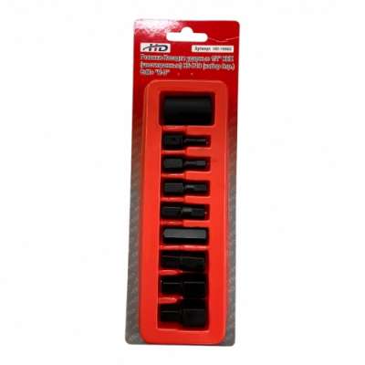 Головки-Насадки ударные 1/2" HEX (шестигранные) H6-H19, CrMo, S2 (набор 9пр.) "H-D" наличный и безналичный расчет