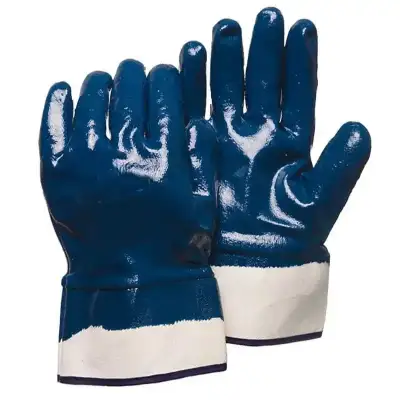 Перчатки с нитриловым покрытием, манжет-крага (арт. TF-N409) GARUDA от мин. рисков наличный и безналичный расчет