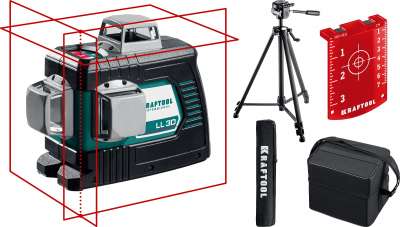 KRAFTOOL LL 3D #3, лазерный нивелир (34640-3) наличный и безналичный расчет