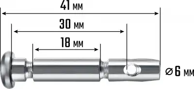 ЗУБР 6х41 мм, 4шт., срезные штифты для снегоуборщиков (N000-039-589) наличный и безналичный расчет