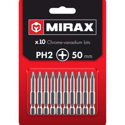 MIRAX PH2, 50 мм, 10 шт, биты (26271-2-50-10) наличный и безналичный расчет