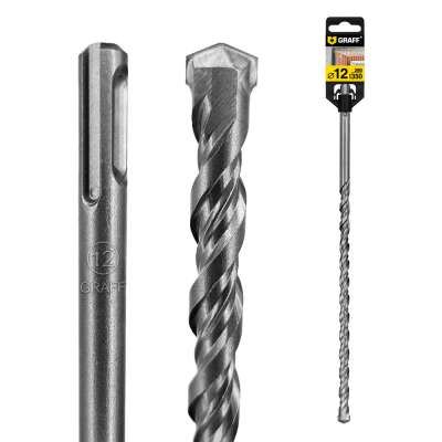 Бур (сверло) по бетону 12 мм длина 290 мм SDS-plus GRAFF наличный и безналичный расчет
