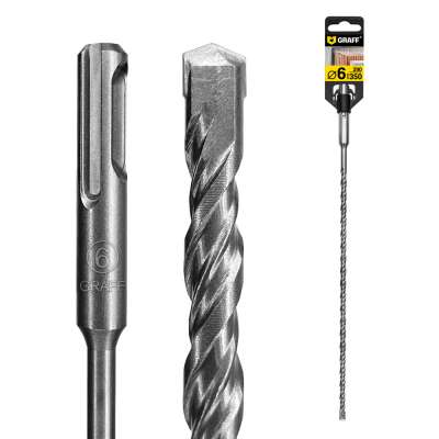 Бур (сверло) по бетону 6 мм длина 290 мм SDS-plus GRAFF наличный и безналичный расчет