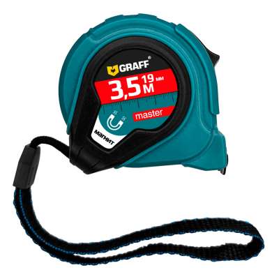Рулетка измерительная с магнитом 3,5м х 19мм Master GRAFF наличный и безналичный расчет