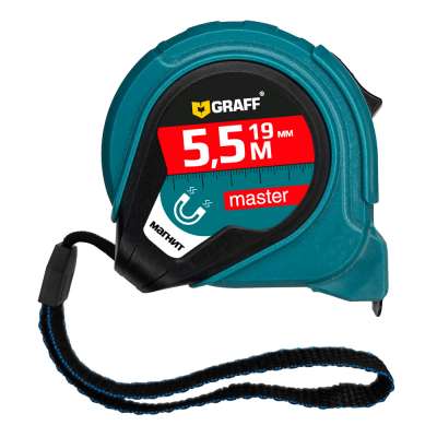 Рулетка измерительная с магнитом 5,5м х 19мм Master GRAFF наличный и безналичный расчет