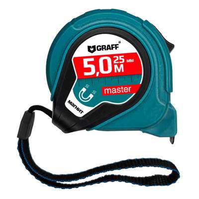 Рулетка измерительная с магнитом 5м х 25мм Master GRAFF наличный и безналичный расчет
