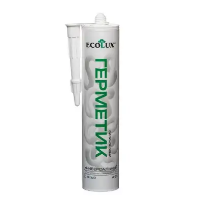 Герметик Силиконовый Универсальный А-35 белый 280 мл ECOLUX наличный и безналичный расчет