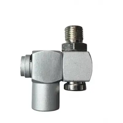 Штуцер пневматический шарнирный двойной с резьбой M1/4" x F1/4" "H-D" наличный и безналичный расчет