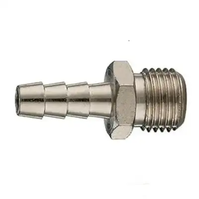 Штуцер пневматический наружная резьба 1/4" - "елочка" 10мм "H-D" наличный и безналичный расчет