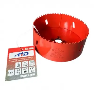 Коронка биметаллическая по металлу и дереву 105мм., L38мм., 5/8"-18UNF, HSS M3 "H-D" наличный и безналичный расчет