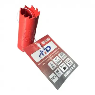 Коронка биметаллическая по металлу и дереву 19мм., L38мм., 1/2"-20UNF, HSS M3 "H-D" наличный и безналичный расчет