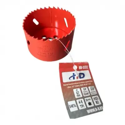 Коронка биметаллическая по металлу и дереву 67мм., L38мм., 5/8"-18UNF, HSS M3 "H-D" наличный и безналичный расчет