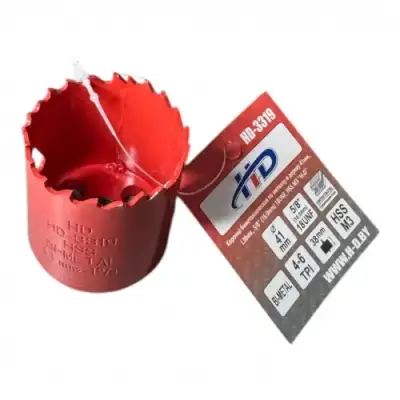 Коронка биметаллическая по металлу и дереву 41мм., L38мм., 5/8"-18UNF, HSS M3 "H-D" наличный и безналичный расчет