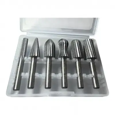 Шарошки металлические для обработки металла 13мм, набор 6 предметов "H-D" наличный и безналичный расчет