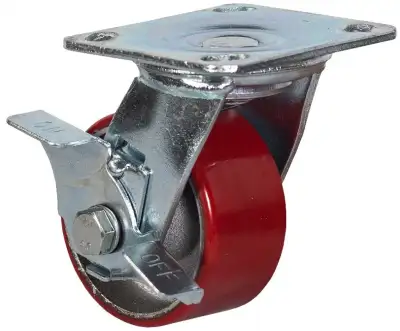 Колесо большегрузное поворотное  с тормозом 100 мм - SCpb 42 наличный и безналичный расчет