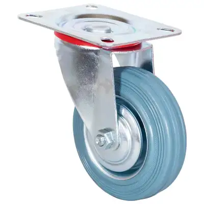 Колесо промышленное с площадкой, поворотное, серая резина, роликоподш. 100 мм (SС 42F) наличный и безналичный расчет