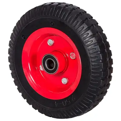 Колесо литое c протекторной резиной 2.50-4, д.200 мм, ось 16 мм (PP 200) наличный и безналичный расчет