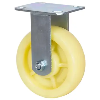 Колесо большегрузное, нейлоновое, с площадкой, неповоротное, с шарикоподшипником 150 мм (Fcdn 63) наличный и безналичный расчет