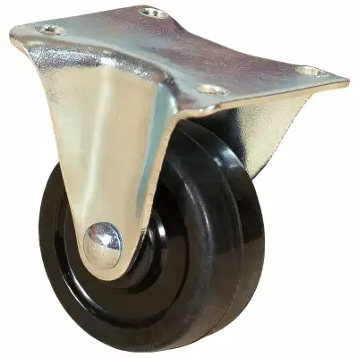 Колесо мебельное из твердой резины с площадкой, неповоротное 38 мм - FCDD 15 наличный и безналичный расчет
