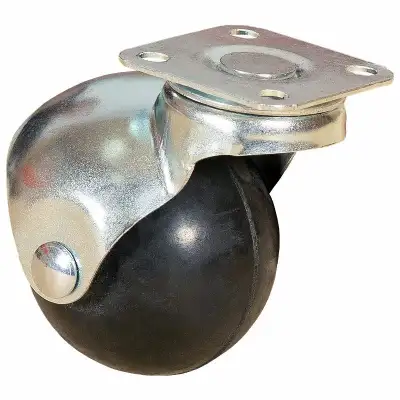 Колесо-шар мебельное, с площадкой, серая резина 50мм - SCMG 25 наличный и безналичный расчет