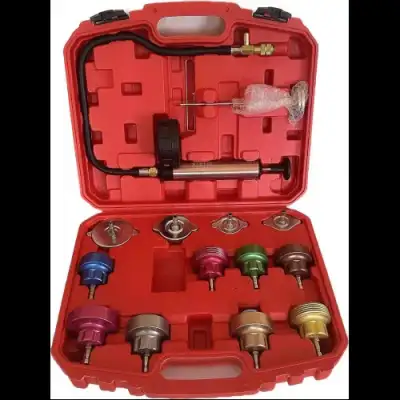 Манометр диагностический для обслуживания системы охлаждения 0-2.5 bar с переходниками, 14пр. "H-D" наличный и безналичный расчет