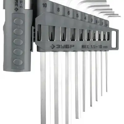 ЗУБР 9 шт, набор длинных имбусовых ключей (2745-3-1) наличный и безналичный расчет