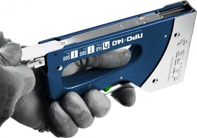 ЗУБР Про-140, скобы тип 140, гвозди тип 300/500, стальной рессорный степлер (4-31573) наличный и безналичный расчет