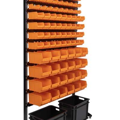 Стеллаж для склада с ящиками из пластика наличный и безналичный расчет