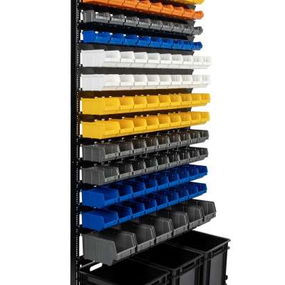 Железная мебель для склада с пластиковыми ящиками наличный и безналичный расчет