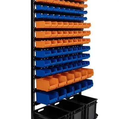 Пластиковые боксы от производителя на стеллаже для метизов наличный и безналичный расчет
