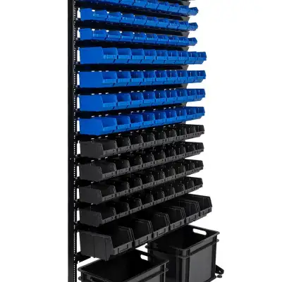 Пластиковые контейнеры от производителя на стеллаже для крепежа наличный и безналичный расчет