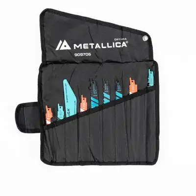 Набор сабельных пилок в сумке-скрутке METALLICA Optima №4 по дереву/металлу 9 шт наличный и безналичный расчет