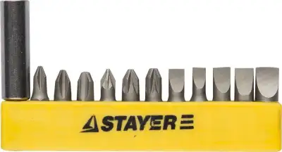 STAYER 12 шт, набор бит с адаптером (2609-H12) наличный и безналичный расчет