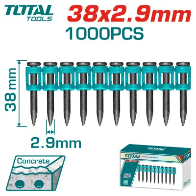 Гвозди по бетону 6,4x2,9x38 TOTAL TAC02381 наличный и безналичный расчет