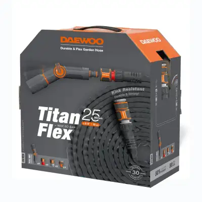 Шланг для полива TitanFlex 25 метров с набором для полива DAEWOO DWH 9224 наличный и безналичный расчет
