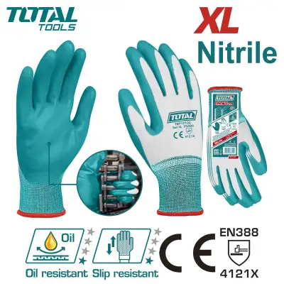 Перчатки нитриловые с манжетой XL TOTAL TSP12102 наличный и безналичный расчет