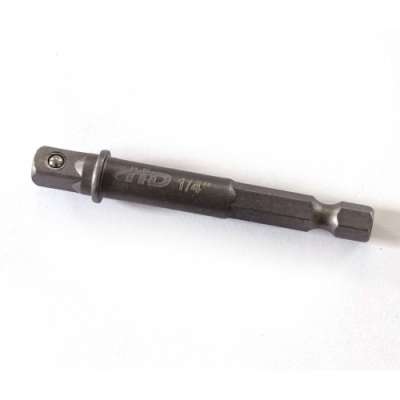 Переходник для шуруповерта с 1/4" HEX на квадрат 1/4", длина 65 мм "H-D" наличный и безналичный расчет