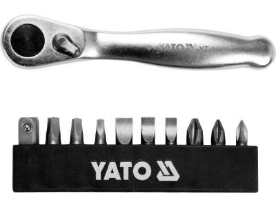 Набор инструмента, трещотка + биты (11пр.) "Yato" наличный и безналичный расчет