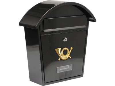 Ящик металлический почтовый 380х320х105мм черный "Vorel" наличный и безналичный расчет