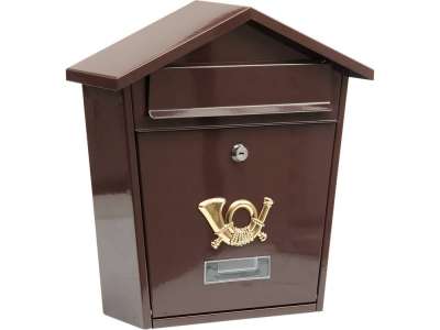 Ящик металлический почтовый 380х320х105мм коричневый "Vorel" наличный и безналичный расчет