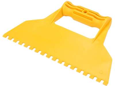 Шпатель пластмассовый зубчатый 6х6мм 225мм "Vorel" наличный и безналичный расчет