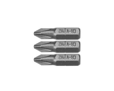 Бита PH2х25мм 1/4" (3шт) CrV6150 "Sthor" наличный и безналичный расчет